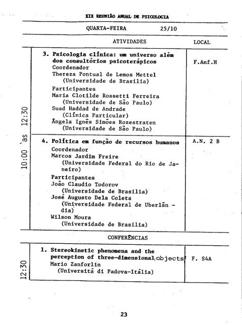 1989 - Sociedade Brasileira de Psicologia