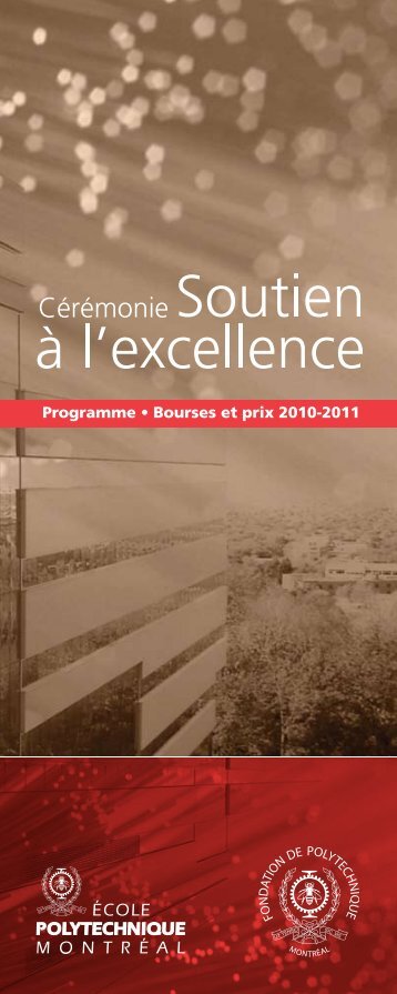 Programme â¢ Bourses et prix 2010-2011 - Fondation de ...