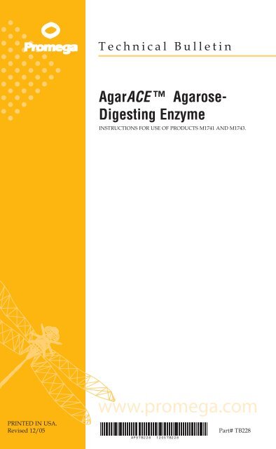 AgarACEâ¢ Agarose-Digesting Enzyme