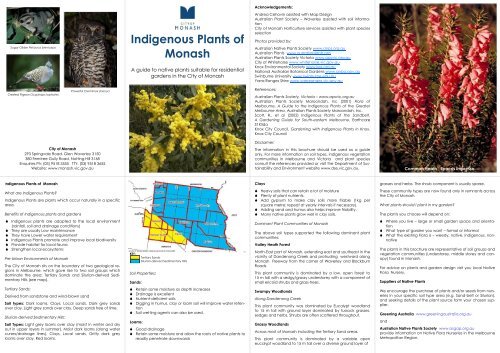 Indigenous Plants of Monash - City of Monash