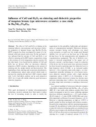 Influence of CuO and B2O3 on sintering and dielectric properties of ...