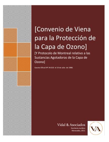 Convenio de Viena para la Proteccion de la Capa de Ozono