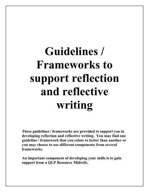 Refection Writer Reflective Writing Tools