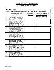 CHECK LIST FOR ROSTER CHANGES - NCSL