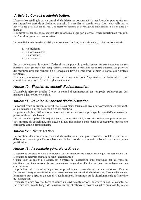 Statuts - Association pour la Formation en Ophtalmologie Vétérinaire