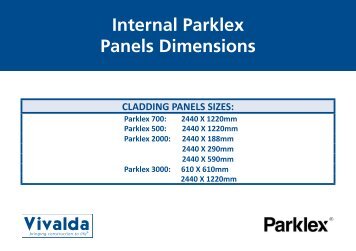 Internal Parklex Panels Dimensions - Vivalda