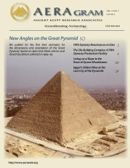 AERAgram newsletter - Ancient Egypt Research Associates