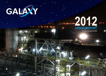 31 December 2012 - Annual Report - Galaxy Resources