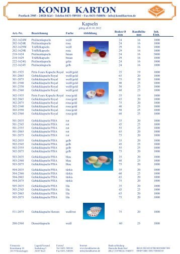 Kapseln - Kondi Karton