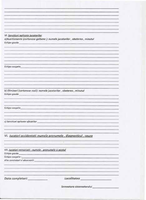 Raport observator joc - FRF-AJF.ro