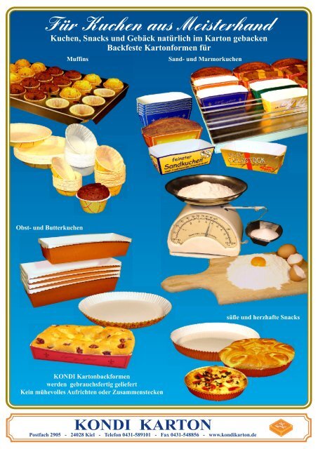 Für Kuchen aus Meisterhand - Kondi Karton