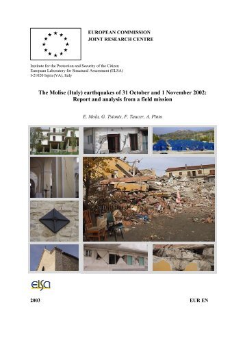 The Molise (Italy) earthquakes of 31 October and 1 November 2002 ...
