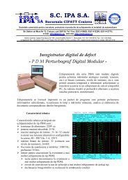 Inregistrator digital de defect; PDM Perturbograf Digital Modular