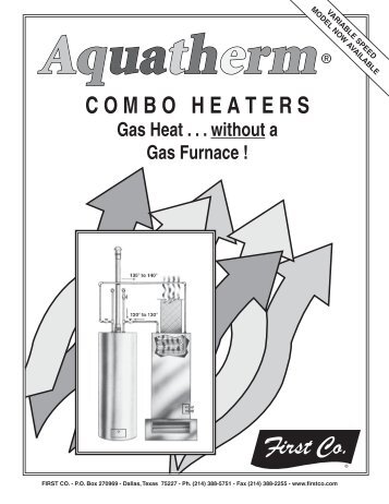 AquathermÂ® Combo Heaters! - First Co.