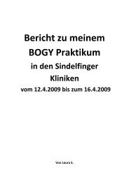 Bericht zu meinem BOGY Praktikum