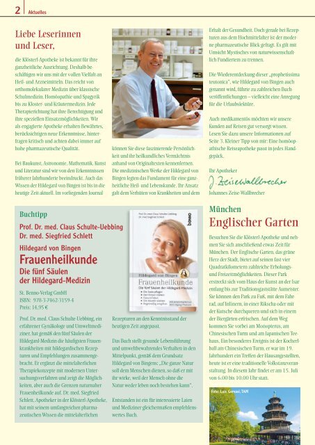 Klösterl-Journal Mai/Juni 2012 (PDF) - Klösterl-Apotheke