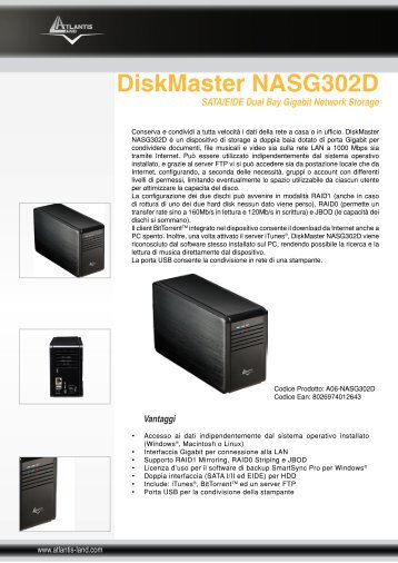 DiskMaster NASG302D SATA/EIDE Dual Bay Gigabit Network Storage