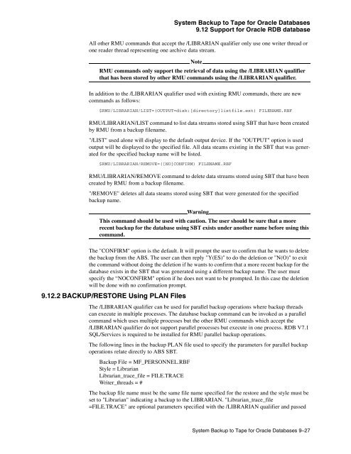 HP Archive Backup System for OpenVMS Guide to Operations