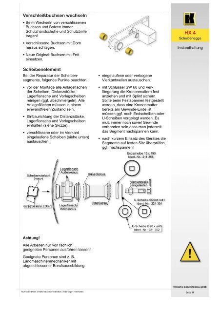 Scheibenegge HX 4 - Knoche Maschinenbau GmbH