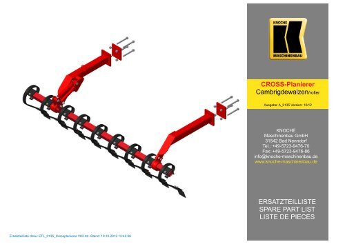 CROSS-Planierer - Knoche Maschinenbau GmbH