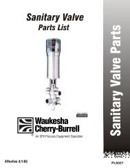 Sanitary Valve Parts List - SPX