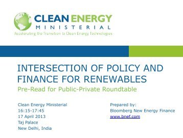 View the pre-read presentation - Clean Energy Ministerial