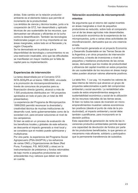 Fondos Rotatorios I - FundaciÃ³n ArgenINTA