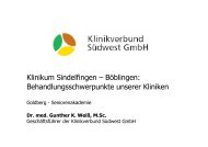 Klinikum Sindelfingen- Böblingen - Klinikverbund Südwest Gmbh