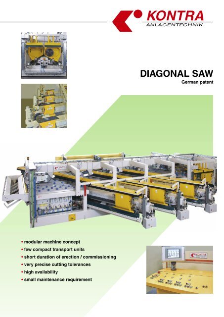 DIAGONAL SAW - KONTRA Anlagentechnik GmbH