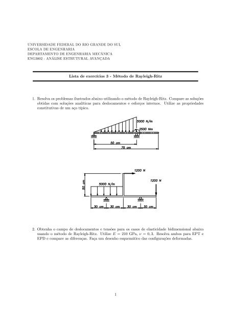 Método De Rayleigh Ritz Exemplo