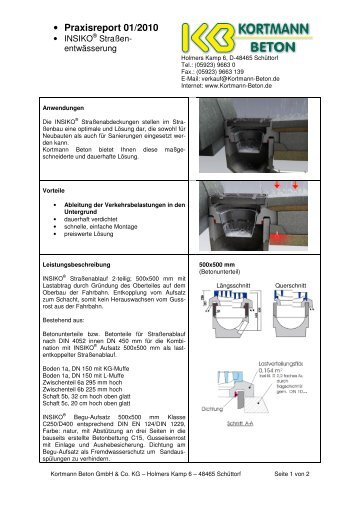 â¢ Praxisreport 01/2010 - KORTMANN BETON