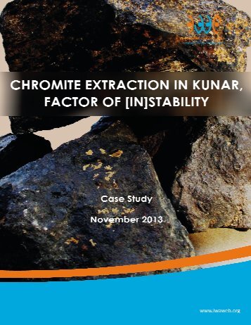 Chromite Extraction in Kunar, Factor of Instability 2013