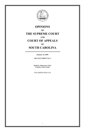 Opinions - SC Judicial Department