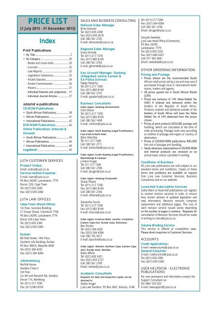 Juta books price clearance list
