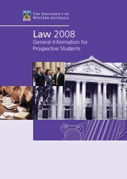 Law 2008 - Current Students - The University of Western Australia