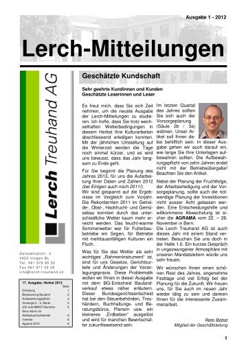 Lerch Mitteilungen Nr. 17 - Lerch Treuhand AG