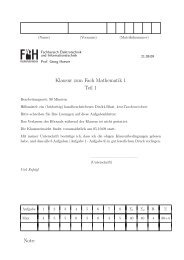 Aufgabenblatt - Prof. Georg Hoever