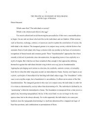3. THE POLITICAL ECONOMY OF BELONGING ... - Brian Massumi