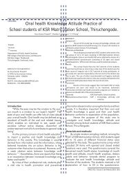 Oral health Knowledge Attitude Practice of School students of KSR ...