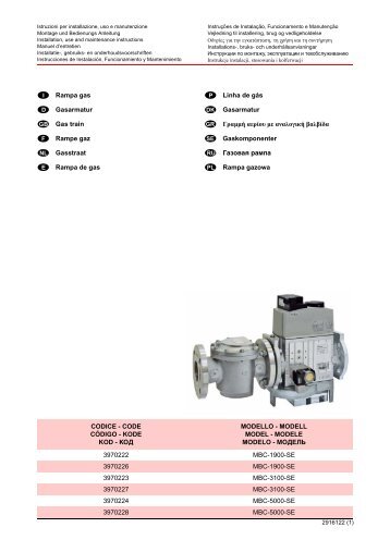 Rampa gas Gasarmatur Gas train Rampe gaz Gasstraat Rampa de ...