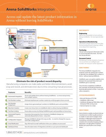 Arena-SolidWorks Integration