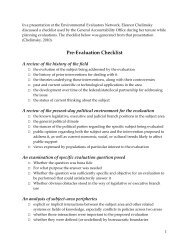 Pre-Evaluation Checklist - Environmental Evaluators Network