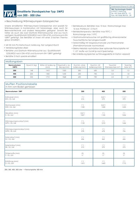 Datenblatt - TWL-Technologie GmbH