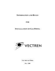 information and rules for installation of gas piping - Vectren ...