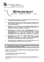 MITTEILUNGSBLATT - JKU