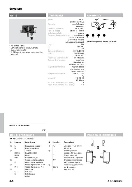 Serrature - Schmersal