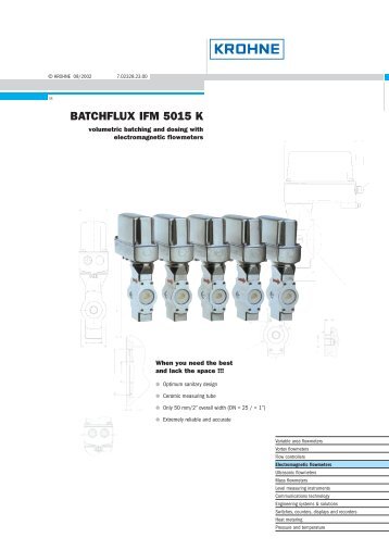 BATCHFLUX IFM 5015 K - Krohne