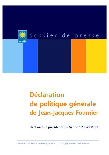 Déclaration de politique générale - San de Sénart