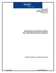 Measurement Automation Strategy: Key to Bio-Ethanol ... - Krohne