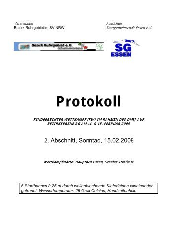 Protokoll 2. Abschnitt KW(PDF) - SG - Essen